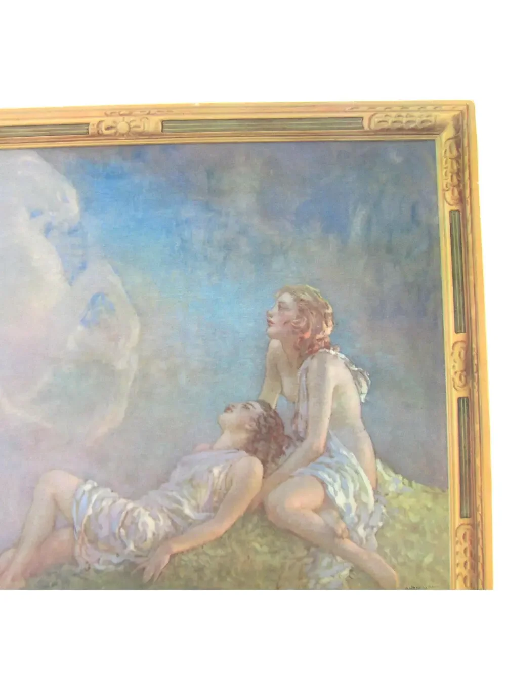 Vintage 1935 Litho Art Print Fantasy Day Dreams Arthur Spear Horse Clouds 16x12